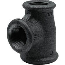 3/4"x3/4"x1/2" Siyah Inegal Te Trakya Döküm