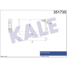 Kale 351735 Kalorifer Radyatörü Man 19.423>94 D2866 19.463>94 19.464>98 D2875 81619010067