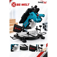 Dynamic Tech Profesyonel Elektrikli Üstten ve Alttan Tablalı Gönye Kesme Makinesi 1200W 210MM Toz Torbalı