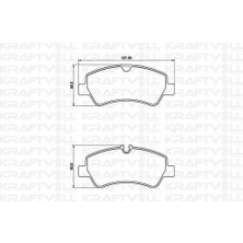 Kraftvoll 07010066 Arka Fren Balatası Transit Custom V362 V347 V348 2.2 Tdci 12 > Arka Tek Teker 225