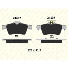 Kale Balata 24137A0000KD13 Fren Balatası Arka Dısklı Tip 93183140 93176116 93192623 1605200 1605993