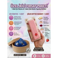 Vittuc Büyük Boy Simli Çin Mantısı  Oversize Dumpling Squishy ve Butter Strawberry Squishy  Tereyağs Çilekli Sukuşi