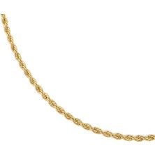 Zeino Burgu Zincir Kolye  - 14K Altın Kaplama - 50 cm (3 Mm)