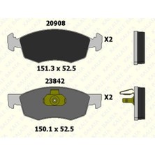 Kale Balata 23842A0000KD13 Fren Balatası Ön Bm Doblo 01 06