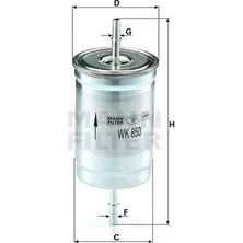 Mann WK850 Volvo Yakıt Filtresi S 40 I 1.6.S40 I 1.8.- 2.0 I T4 1.9 T4 2.0 S59 3081799