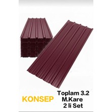 Konsepp Galvanizli Trapez  Çatı Kaplama Sacı – 2 Metre (2 Adet-Su Geçirmez ve Paslanmaz Metal Sac)