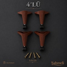 Şahmeli Tekerlekli Sehpa Ayağı 20CM 360 Derece 4 Adet