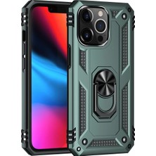 TeknoKapsül iPhone 13 Pro Kılıf Sofya Yüzüklü Silikon Kapak - Yeşil