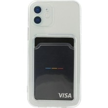 TeknoKapsül iPhone 12 Kılıf Kart Şeffaf Silikon - Şeffaf