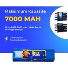 Ümit Maker Mova L600 7000 Mah 14.4V Robot Süpürge Batarya