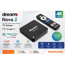 Dreamstar Nova 2 Box 4K Ultra HD Görüntü Kalitesi ile Ethernet ve Wi-Fi Bağlantı Özellikleri