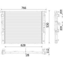 Nrf 550299 Bmw G30 G11 5.50 N63 Su Radyatörü 17118743665 17118096936