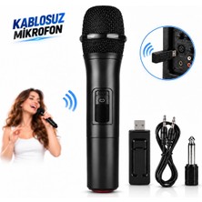 Multizone Kablosuz Mikrofon Karaoke Profesyonel Mikrofon Vhf Sahne Hoparlör El Mikrofonu 20 Metre Çekim