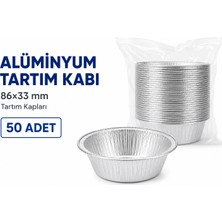 Labolist Alüminyum Tartım Kabı - 86X33 mm Tartım Kapları 50 Adet