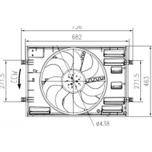 Nrf 47916 Vw Fan Motoru 400W Golf 13 Passat Audi Leon 5Q0121203DE 5Q0959455F