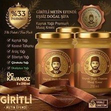 3 x 210 ml Kuyruk Yağlı Premium Masaj Kremi & Jeli – Bitkisel Karışımlı Rahatlatıcı Bakım Giritli Metin Efendi