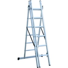 Sözbir Merdiven 3x2 = 6 Mt +1 A Tipi Alüminyum Sürgülü Merdiven 63X25 Çok Amaçlı/Pratik/Kolay