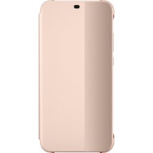 Gees Global P20 Lite Smart View Flip Cover Kılıf, Pembe