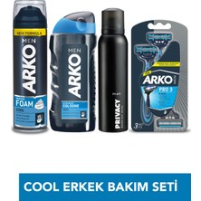 Arko Tıraş Ve Bakım Seti (Köpük - Krem - Bıçak - Kolonya - Deo) Erkekler İçin Özel Ürün