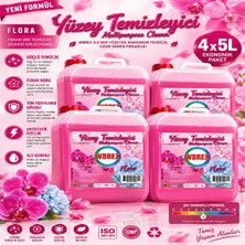Wbrex Kıvamlı Yüzey Temizleyici Flora Karışık Çiçek 5 lt * 4 Adet
