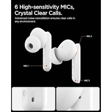 Gees Global Audio Tws P20 Bluetooth Kablosuz Kulaklık - Anc Pro Aktif Gürültü Engelleme + Enc 6 Mikrofon - 10MM Lcp Graphene Sürücü - 30 Saat Ios & Eq App Şeffaf & Gaming Mod Ipx5 Siyah - ASD07888
