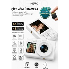 Neffo 48MP Dijital Retro Video Kamera Flaşlı Kart ile Ultra HD Fotoğraf Makinesi