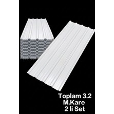 Konsepp Galvanizli Trapez  Çatı Kaplama Sacı – 2 Metre (2 Adet-Su Geçirmez ve Paslanmaz Metal Sac)