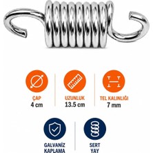 Özment Metal Salıncak Yayı 7 mm Tek Kişilik Kapasite Galvaniz Kaplama Sert Yay