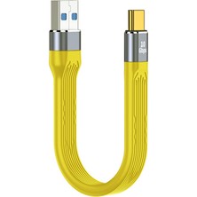 Silabor USB 3.1 Esnek Kısa Hatlı Uzatma Kablosu Sarı 12CM Tam Fonksiyonlu Veri Kablosu