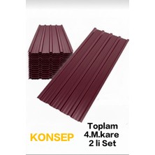 Konsepp Galvanizli Trapez  Çatı Kaplama Sacı – 2,5 Metre (2 Adet-Su Geçirmez ve Paslanmaz Metal Sac)
