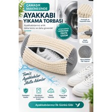 Duff Clean Krem Büyük Boy Mikrofiber Ayakkabı Yıkama Çantası Fermuarlı