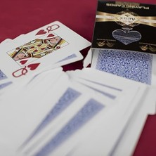 Gees Global Artex Jumbo Boy Plastik Poker Oyun Kağıdı (Casino Playing Cards) (Mavi)