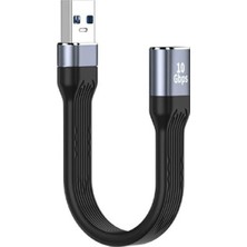 Silabor USB To USB Dişi Kablo 10 Gbps USB Type Kablosu 100W Pd Hızlı Şarj Kablosu - Siyah C-112 10 cm