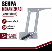 Eksan Sehpa Mekanizması (Amortisörlü)(Sağ ve Sol 1 Takımdır Renk Siyah))