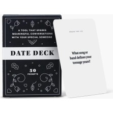 Bestself Date Deck 50 Kart Çiftler Için Randevu ve Sohbet Kartları