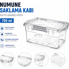Labolist Numune Saklama Kabı Plastik 750 ml - Kilit Kapaklı Kutu