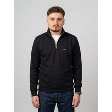 Felvino Erkek Premium Yarım Fermuarlı Yaka Detaylı Pike Sweatshirt