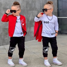 60077 Newyork Baskılı Krmz