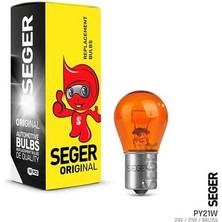 Seger 208802 Ampul PY21W 24V 21W BAU15S 93 Kaplama Sarı