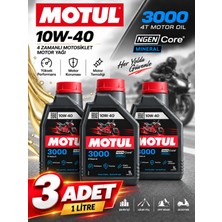 Motul 3000 10W-40 4t Mineral Motosiklet Motor Yağı 1 Litre 3 Adet