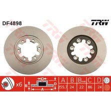 Trw DF4898 Fren Diski Ön Ranger 1999 Mazda B Serıe 1999 Bt 50 2006 UR6633251