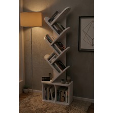 Bezos Yaprak Kitaplık Suntalam Beyaz 45X132