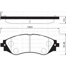 Sangsin SP1102 Ön Balata Leganza 2.0 16V 97 02 2.2 99 GDB3216 5520085Z00