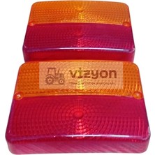 Vizyon Traktör Massey Ferguson 135-275 Traktör Arka Stop Lamba Camı Yuvarlak Çamurluk ( 2 Adet )