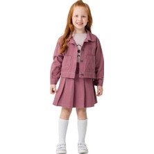 446404 Papatya Gabardin Etek Tk 3y,5y,4y,6y Kız