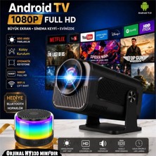 Tarçın 4K Full Hd 1080P Taşınabilir Projektör Hoparlör Hediyeli– 270° Döner Tasarım, Wifi 6 & Bluetooth 5.2, Otomatik Düzeltme, HDMI & USB Girişli