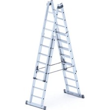 Sözbir Merdiven 4x2.5 = 10 Mt +2 A Tipi Alüminyum Çift Sürgülü Merdiven 80X25 Çok Amaçlı/Pratik/Kolay