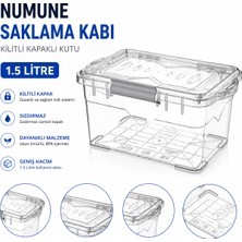 Labolist Numune Saklama Kabı Plastik 1.5 L - Kilit Kapaklı Kutu