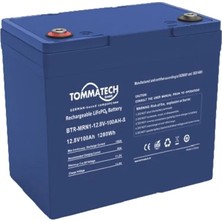 Tommatech Abs+Pc Kasa 12.8V 100 Ah Lfp Marine Batarya