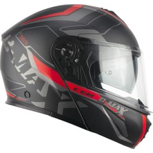 Shiro Cgm 569G C-Max Cıty Çene Açılır Kask Siyah/kırmızı-M